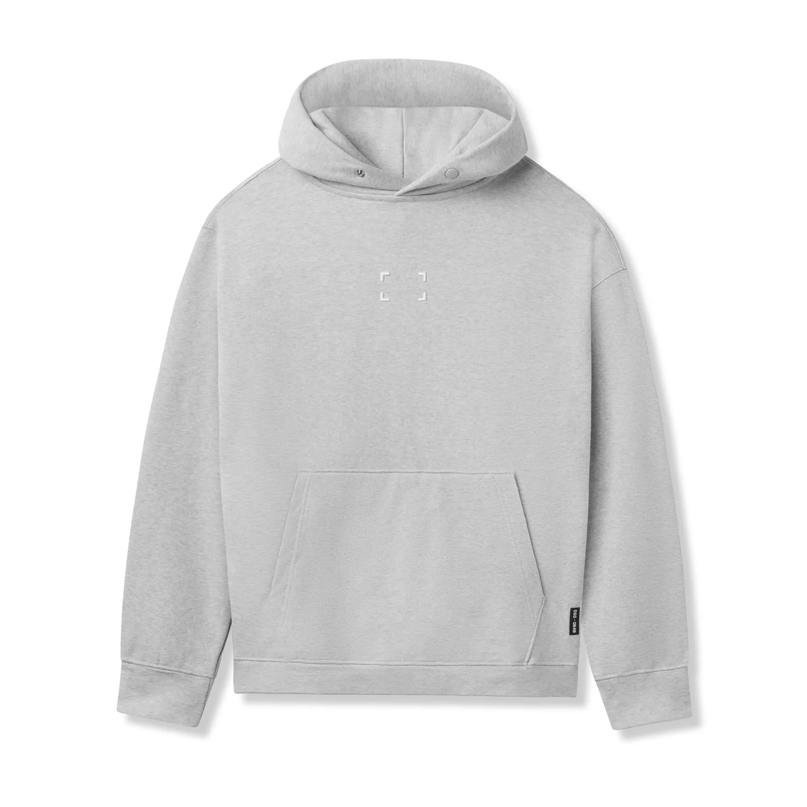 0648. Tech-Terry™ Hoodie - Heather Grey "Space Bracket"