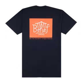 Belief NYC Box Logo S/S Tee Navy