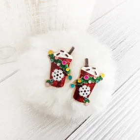 Christmas Garland Cup Earrings