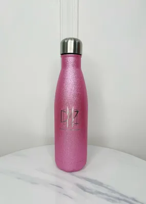 DMZ Glitter Thermos Water Bottle 500ml - Pink