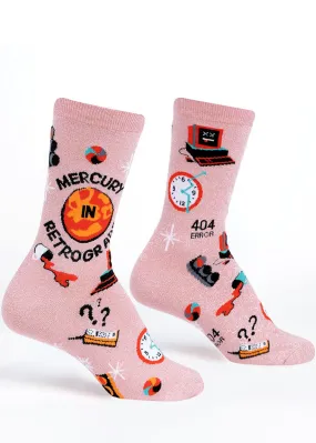 Mercury in Retrograde Metallic Women's Socks