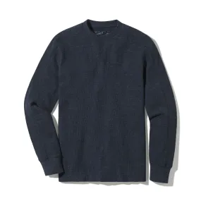 New Spencer Waffle Crew - Navy Heather