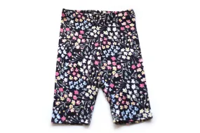 Toddler  Girls Floral Biker Shorts | Black