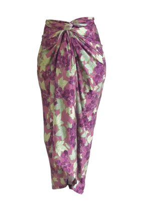 Vine Print Wrap Skirt